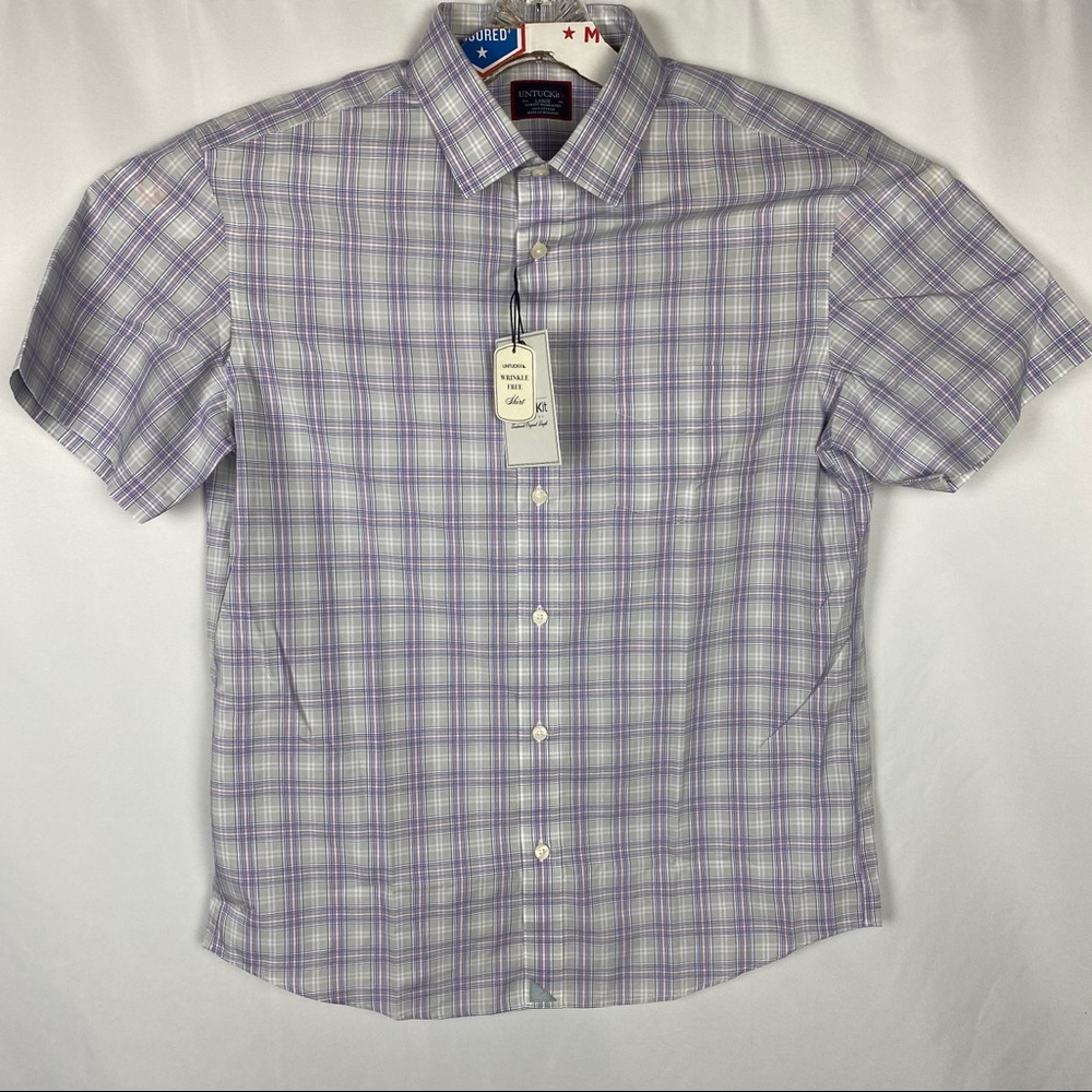 UNTUCKit Bruno Slim Fit Plaid Short Sleeve Shirt - Picture 2 of 5